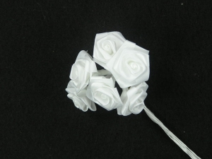 Large Ribbon Rose, white (lot of 12 bunches) SALE ITEM