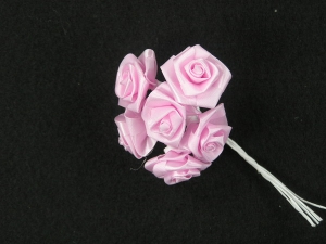 Large Ribbon Rose, pink (lot of 12 bunches) SALE ITEM