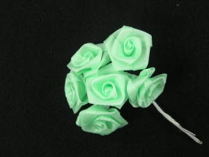Large Ribbon Rose, mint green (lot of 12 bunches) SALE ITEM