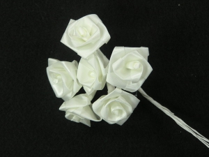 Large Ribbon Rose, ivory (lot of 12 bunches) SALE ITEM