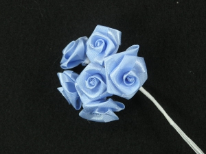 Large Ribbon Rose, blue (lot of 12 bunches) SALE ITEM