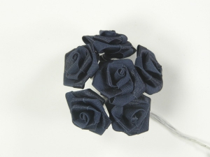 Large Ribbon Rose,Navy (lot of 12 bunches) SALE ITEM