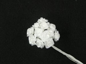 Medium Ribbon Rose, white (lot of 12 bunches) SALE ITEM