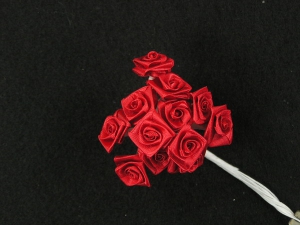Medium Ribbon Rose, red (lot of 12 bunches) SALE ITEM