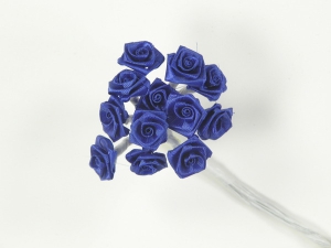 Medium Ribbon Rose, royal blue (lot of 12 bunches) SALE ITEM