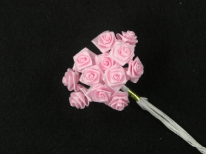 Medium Ribbon Rose, pink (lot of 12 bunches) SALE ITEM