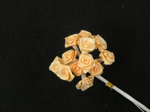 Medium Ribbon Rose, peach (lot of 12 bunches) SALE ITEM