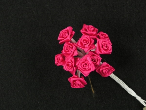 Medium Ribbon Rose, fuchsia (lot of 12 bunches) SALE ITEM