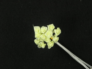 Small Ribbon Rose, yellow (lot of 12 bunches) SALE ITEM