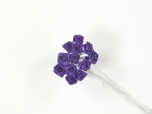 Small Ribbon Rose, purple (lot of 12 bunches) SALE ITEM