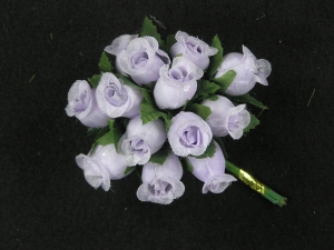 Miniature Rose Buds, lavender (lot of 12 bunches) SALE ITEM