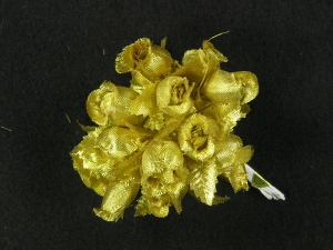 Miniature Rose Buds, gold/gold (lot of 12 bunches) SALE ITEM