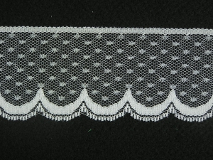 2 Inch Flat Lace, White (50 Yards) 591 White MADE IN USA
