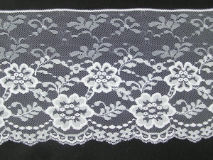 7.5 inch Flat Lace, white (25 yards) MADE IN USA