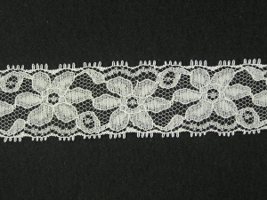 1.375 Inch Flat Double Edge Galloon Lace, Natural (50 Yards) MADE IN USA