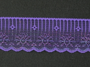 2 inch Flat Lace, purple iridescent (25 yards) MADE IN USA