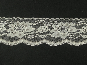 3 inch Flat Lace, natural (25 yards) MADE IN USA