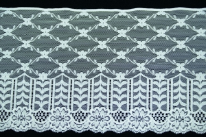 6.75 Inch Flat Lace, Ivory (25 yards) MADE IN USA