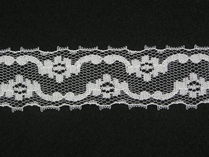1.375 Inch Flat Lace, VS White (Marshmallow) (50 yards) MADE IN USA
