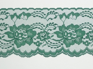 4 Inch Flat Lace, Hunter Green (25 yards) MADE IN USA