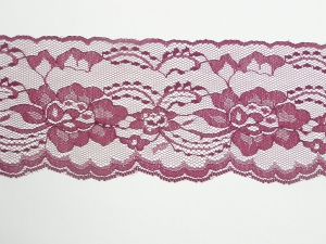 4 Inch Flat Lace, Wine (10 yards) MADE IN USA