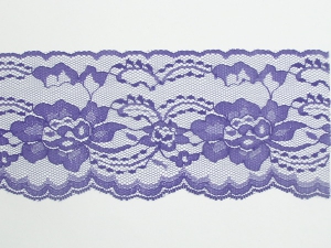 4 Inch Flat Lace, Purple (25 yards) MADE IN USA
