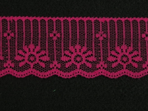 2 inch Flat Lace, cranberry (50 yards) MADE IN USA