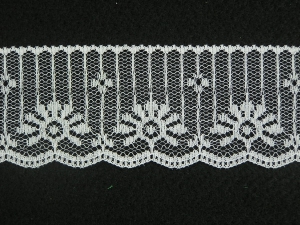 2 inch Flat Lace, white (50 yards) 652 white MADE IN USA