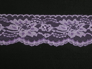 3 inch Flat Lace, lavender (25 yards) MADE IN USA