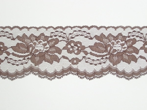 3 inch Flat Lace, brown (25 yards) MADE IN USA