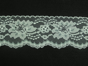 3 inch Flat Lace, mint green (25 yards) MADE IN USA