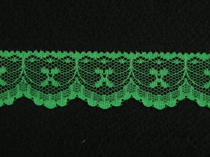 1 inch Flat Lace, emerald (50 yards) MADE IN USA