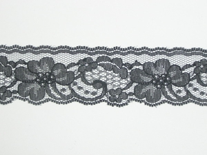 2 Inch Flat Lace, Black (50 Yards) MADE IN USA