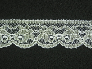 1.25 inch Flat Lace, clear iridescent (25 yards) MADE IN USA