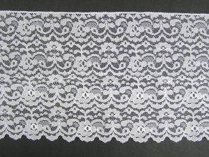7.25 inch Flat Lace, white (25 yards) MADE IN USA