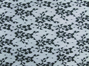 60 Inch Allover Lace, Black (SOLD BY THE YARD)