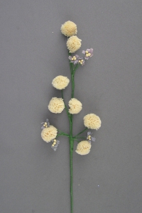 Pom-pom Chrysanthemum Silk Flower, yellow (lot of 72) SALE ITEM