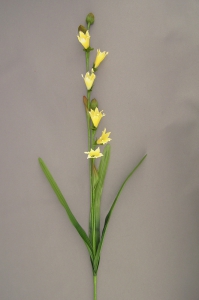 Freesia Handwrapped Silk Flower, yellow, 30 inch (lot of 12)
