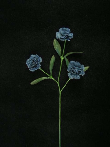 Carnation Silk Flower, blue-gray, 16 inch (lot of 24)