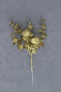 Gold Eucalyptus Floral Pick, 7.75 inch (lot of 12)