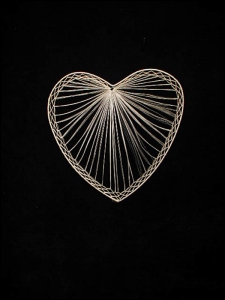 Abaca Heart, 10 inch (lot of 50)