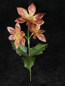Poinsettia Pick, bronze (lot of 72)