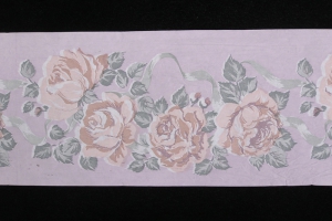Printed Paper Ribbon, 6 yards, lavender (lot of 1) SALE ITEM