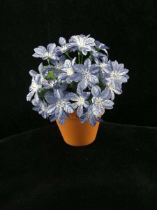 Satin Poinsettia Bouquet, blue (lot of 12)