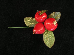 Red Decorated Fruit Pick (lot of 72)