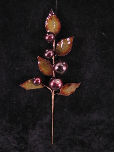 Burgundy Artificial Berry Spray, 16 inch (lot of 36)