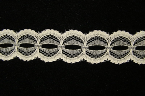 1.25 inch Flat Insert Lace, natural (50 yards) 3009 natural MADE IN USA