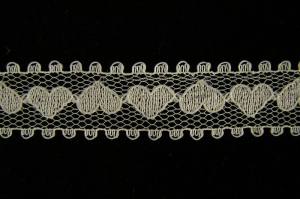 .75 inch Flat Lace, natural (100 yards) 1544 natural MADE IN USA