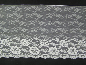 12 Inch Flat Lace, Ivory (212 YARDS FULL SPOOL) MADE IN USA