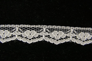 .75 Inch Flat Lace Trim, White (650 Yards FULL SPOOL) MADE IN USA